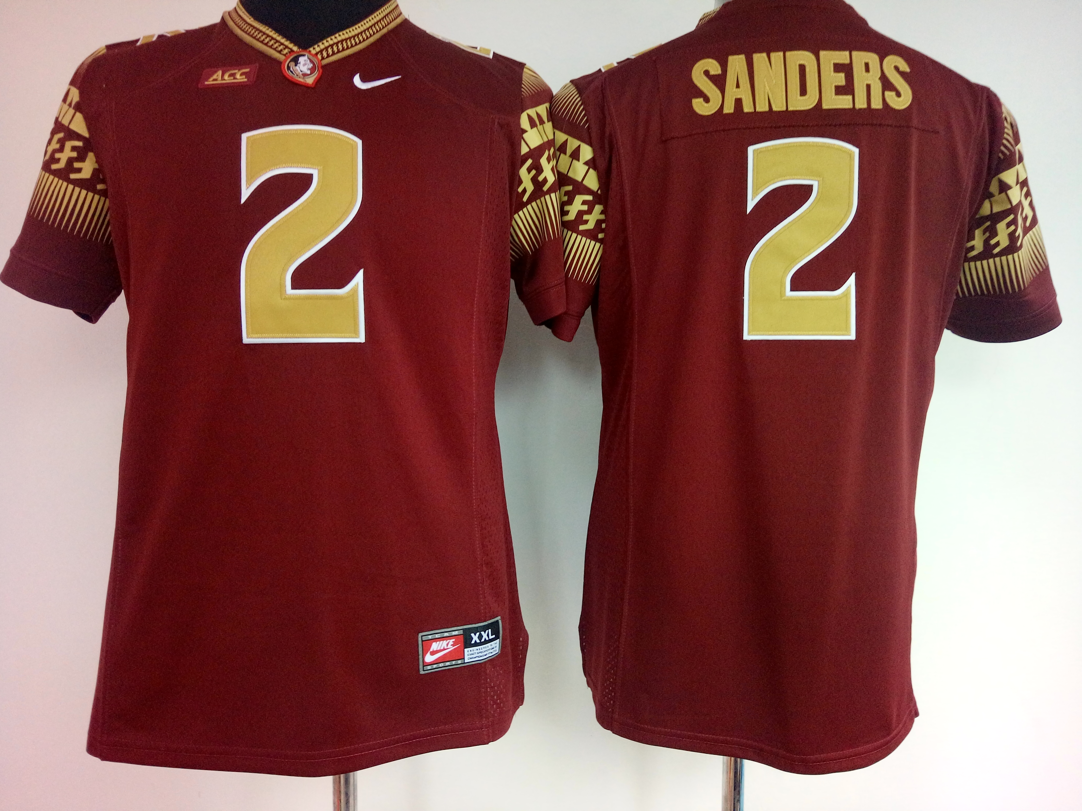 NCAA Womens Florida State Seminoles Red #2 Sanders jerseys->women ncaa jersey->Women Jersey